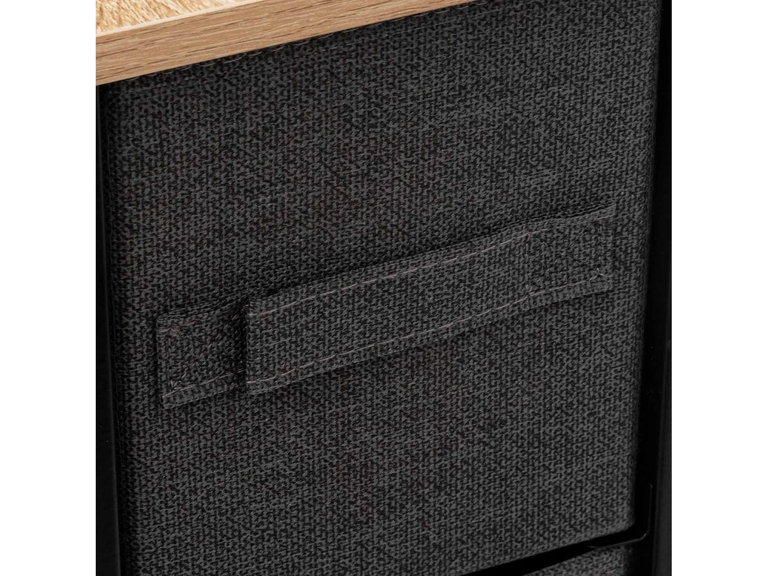 Rangement 4 tiroirs tissu - Gris foncé