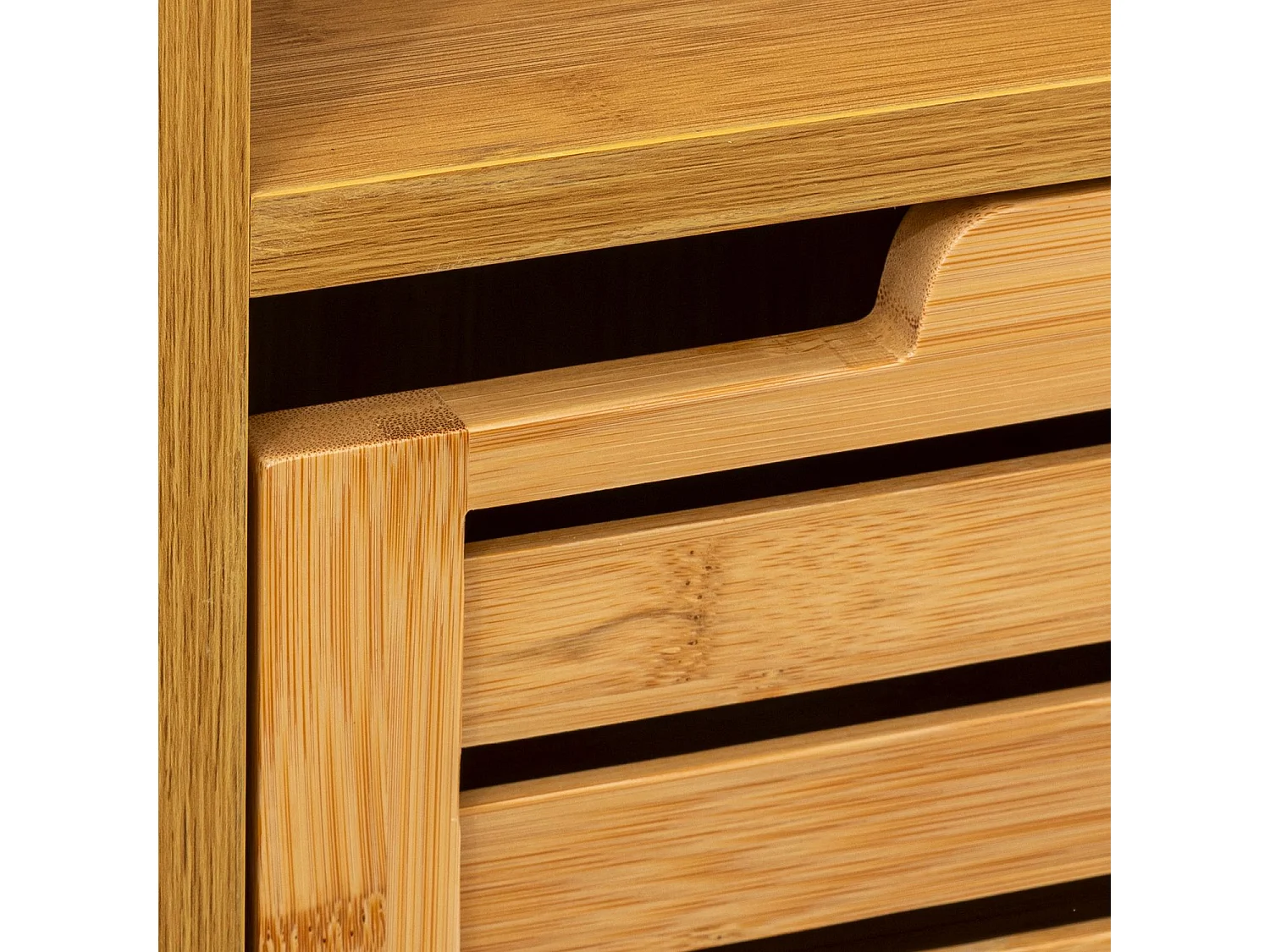 Etagère salle de bain Sicela en bambou - L. 33 x H. 80 cm - Marron