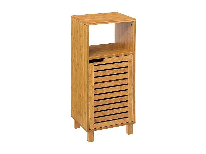 Etagère salle de bain Sicela en bambou - L. 33 x H. 80 cm - Marron