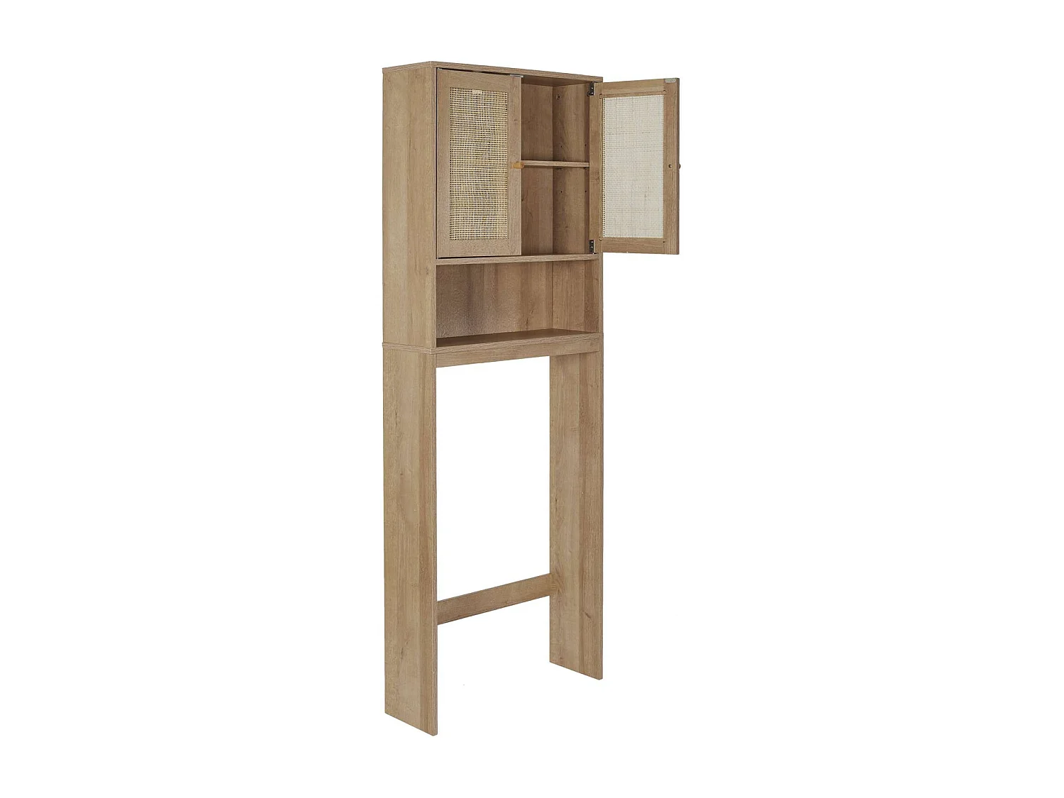 Meuble dessus WC Bali en cannage - Marron