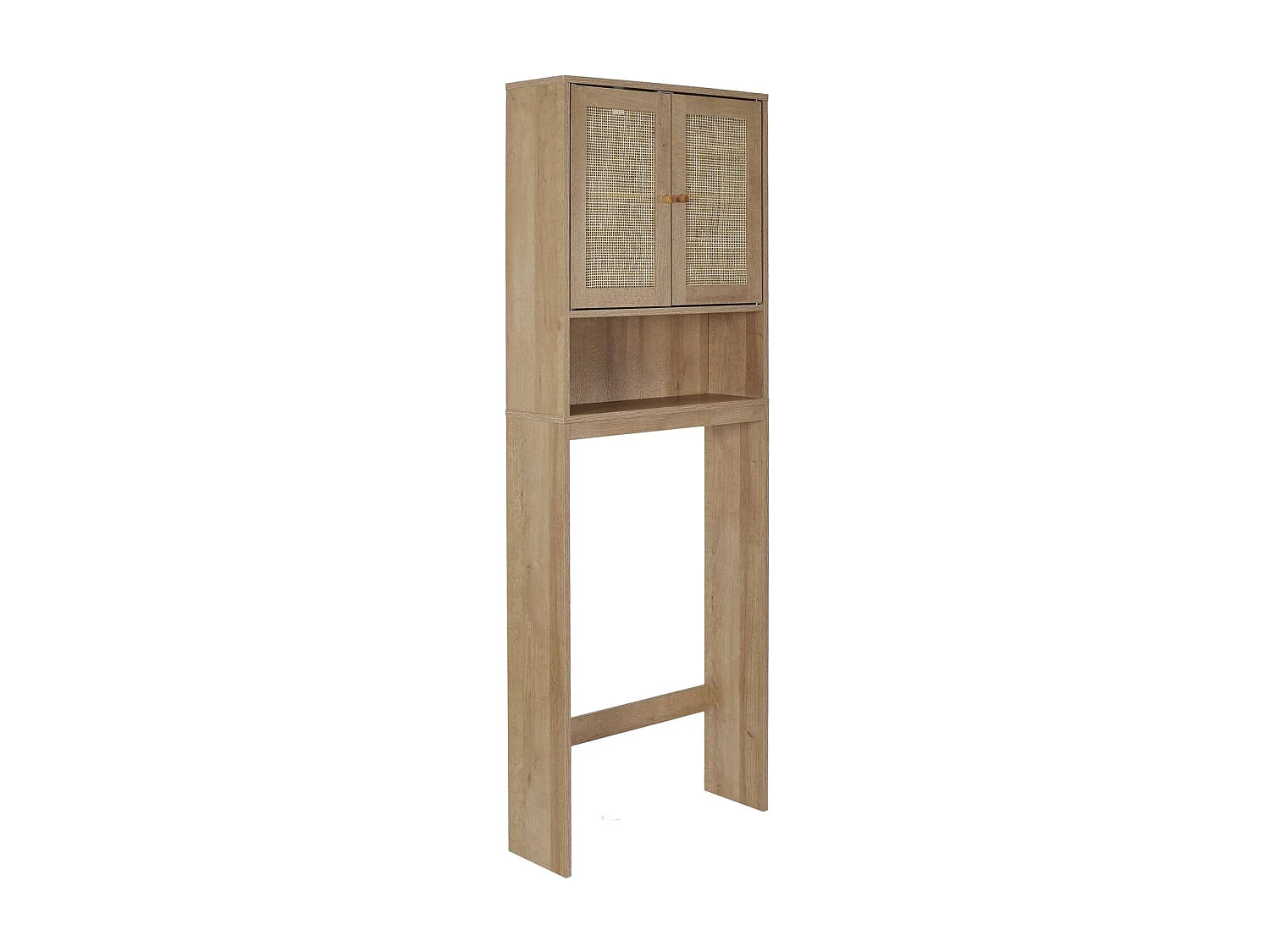 Meuble dessus WC Bali en cannage - Marron