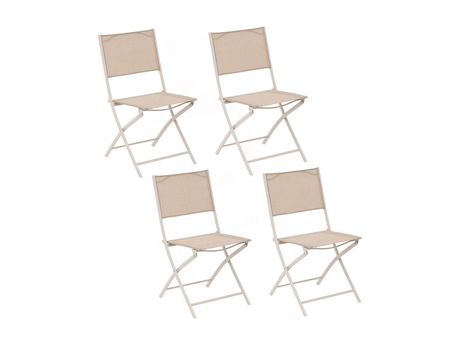 Lot de 4 Chaises de jardin pliables Modula