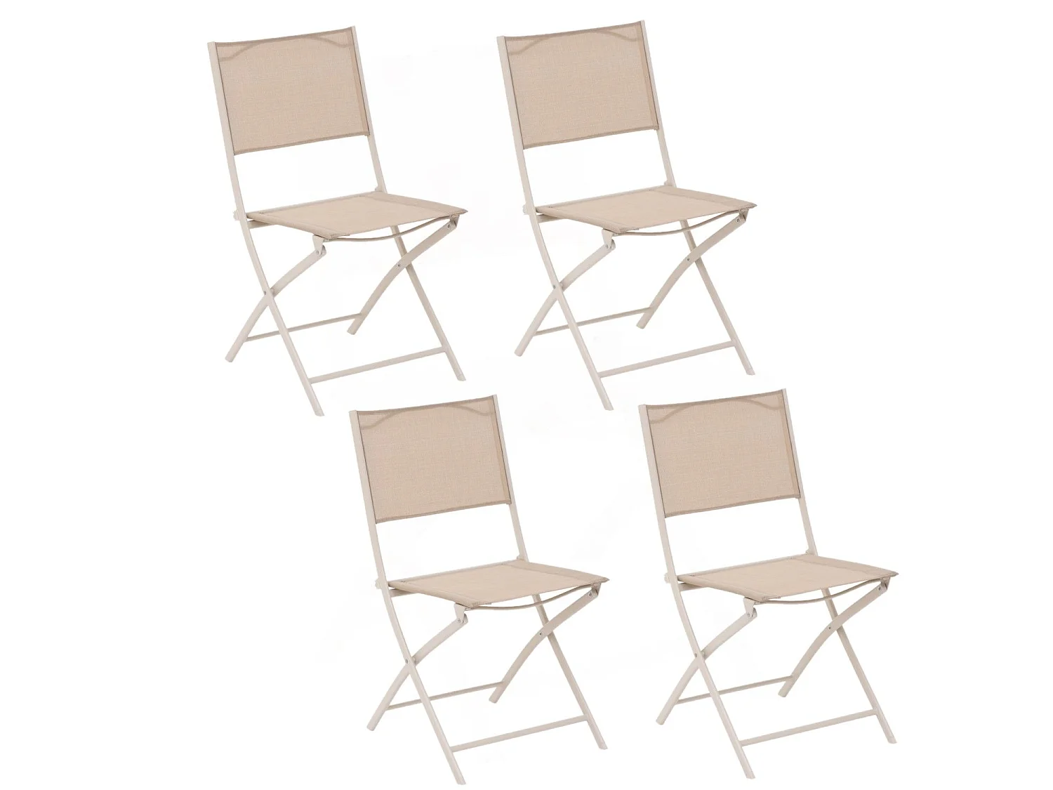 Lot de 4 Chaises de jardin pliables Modula