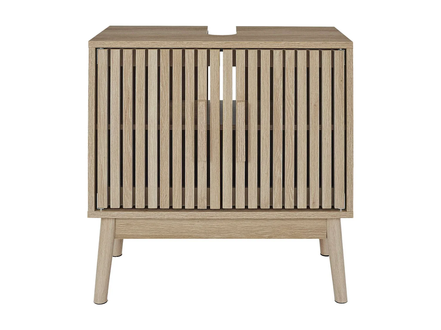 Meuble sous vasque 2 portes Saulk - Marron