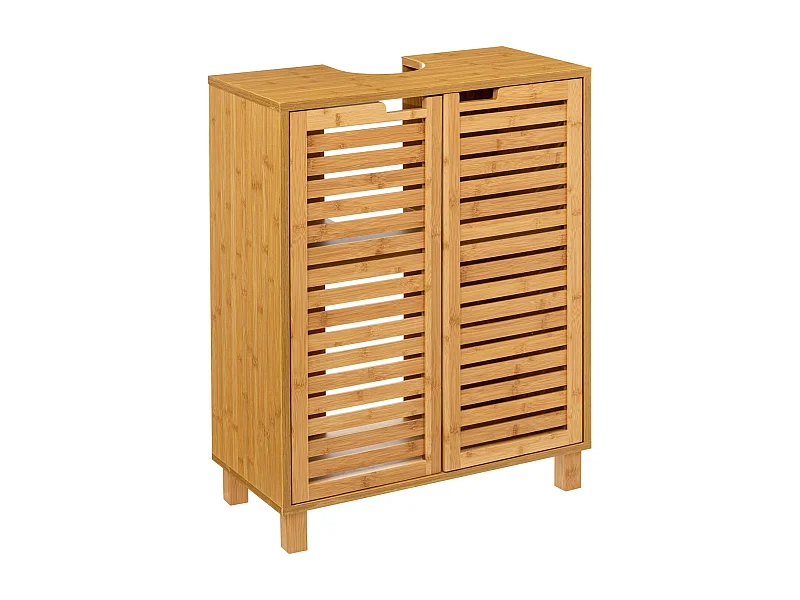 Meuble sous lavabo en bambou Sicela - 60 x H. 80 cm - Marron