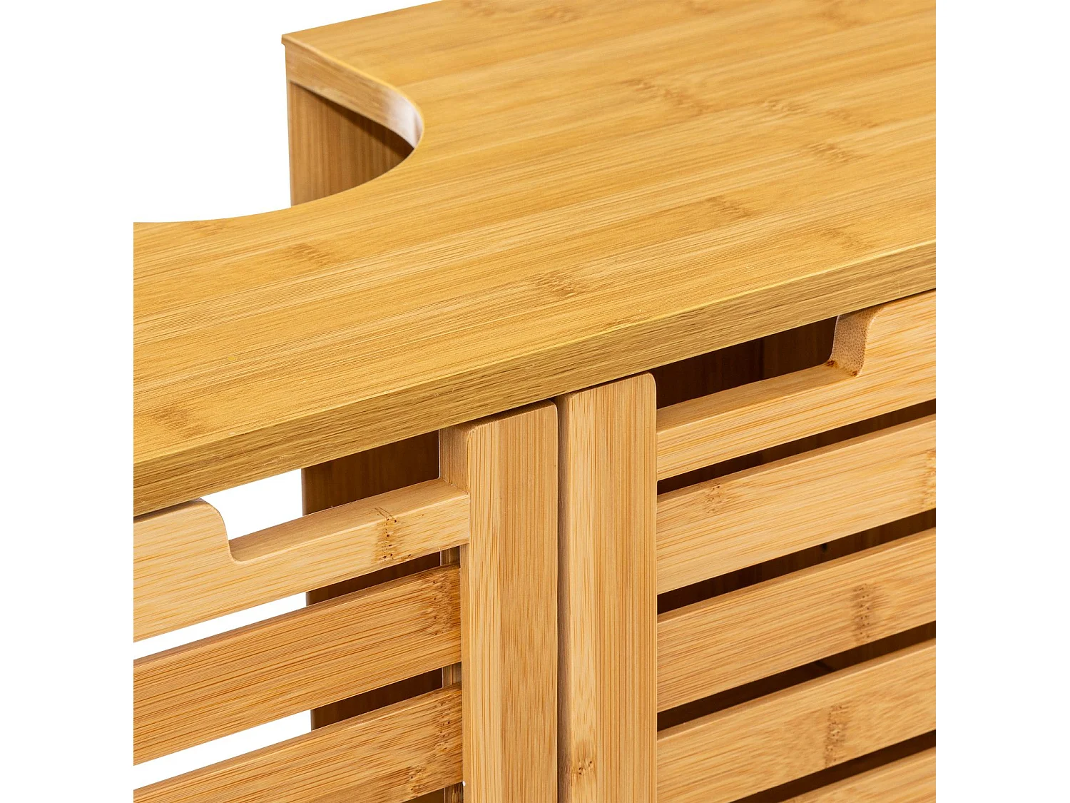 Meuble sous lavabo en bambou Sicela - 60 x H. 80 cm - Marron