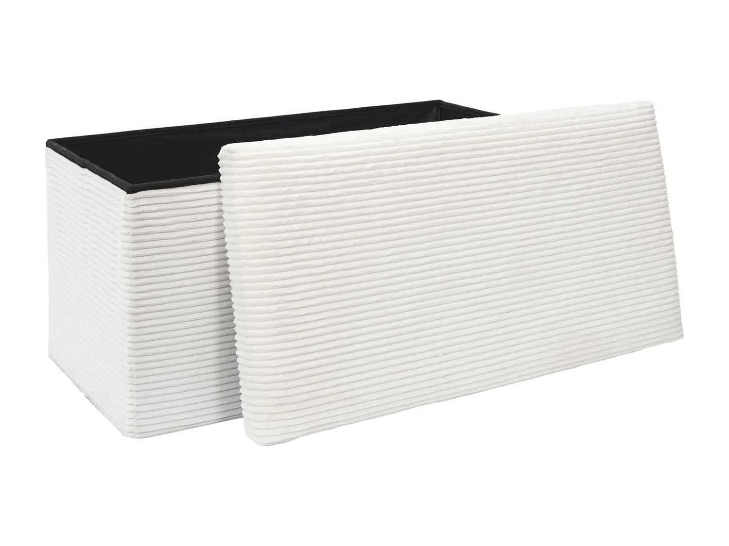 Banc de rangement pliable effet côtelé DRAMMEN