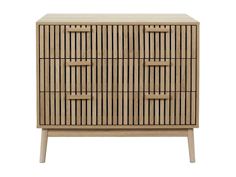 Commode 3 tiroirs Saulk en bois - Marron