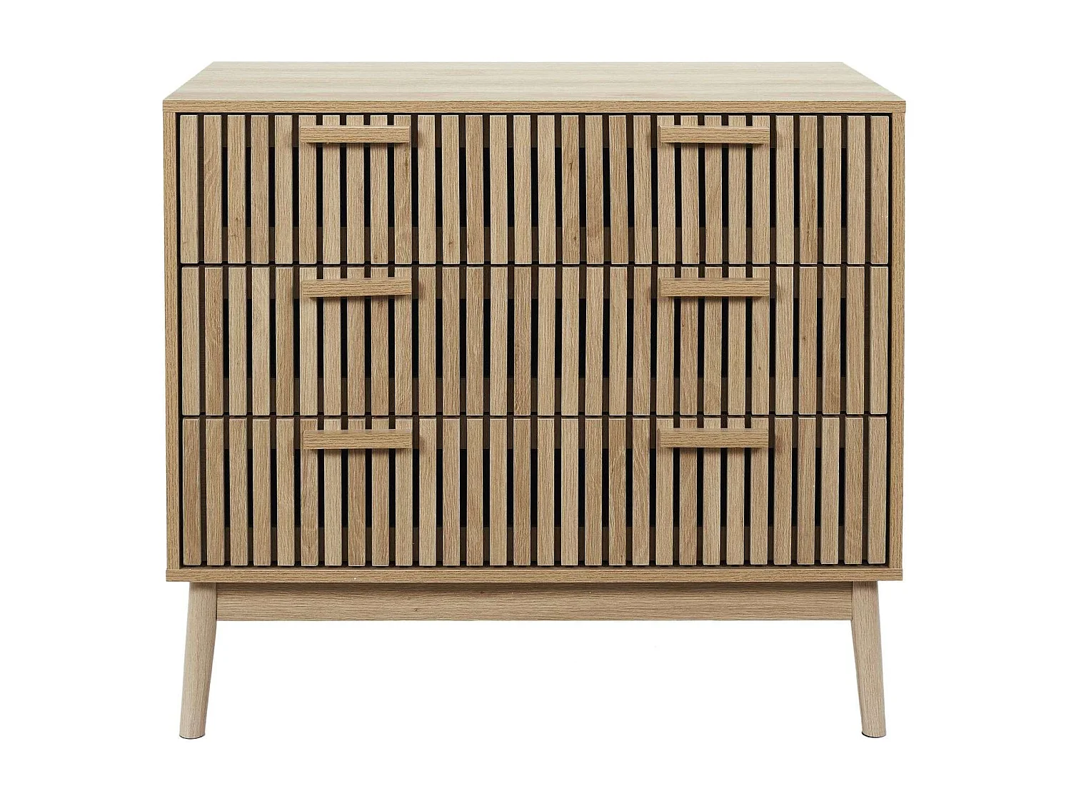 Commode 3 tiroirs Saulk en bois - Marron