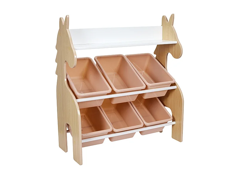 Meuble de rangement Licorne 6 bacs et 1 étagère