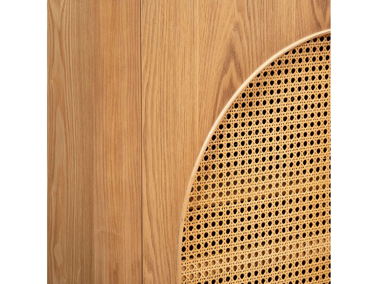 Armoire 2 portes en cannage TIRIA - Marron