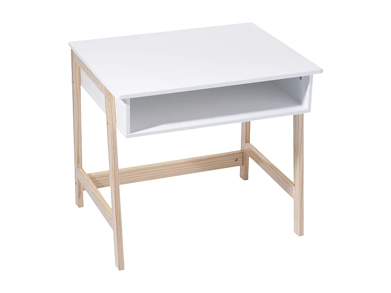 Bureau en bois enfant Douceur - L. 58 x H. 52 cm - Blanc