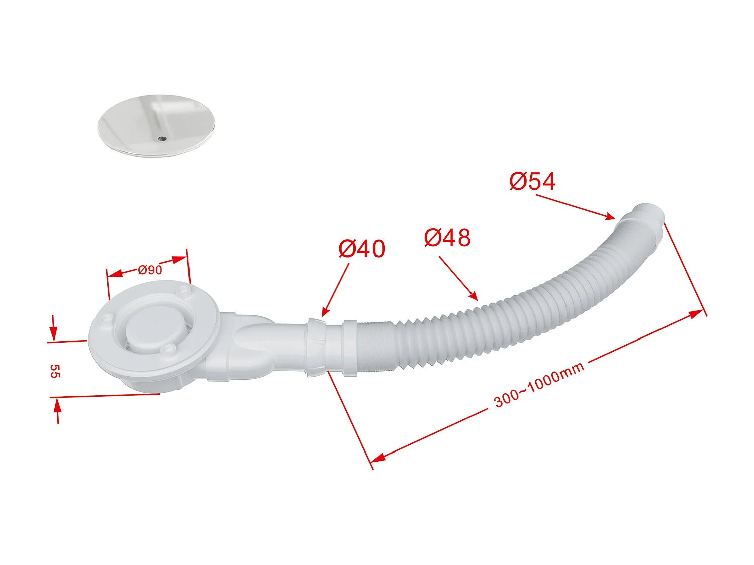 Aica Witte douchebak rechthoek 100x90cm 3cm gemaakt kunststeen en minerale harsmix Extra plat ontwerp met douchegoot rooster en afvoer verkrijgbaar verschillende