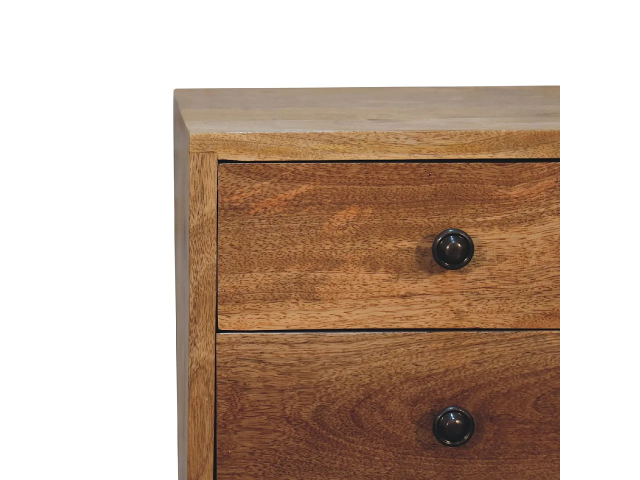 Artisan Furniture Lite drewno Mini Szafka Nocna z 2 Szufladami w Odcieniu Dębowym