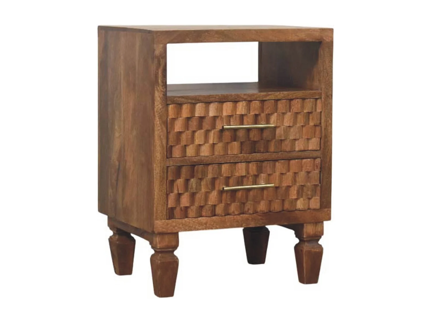 Artisan Furniture Massivholz Arno Nachttisch in Golden Teak