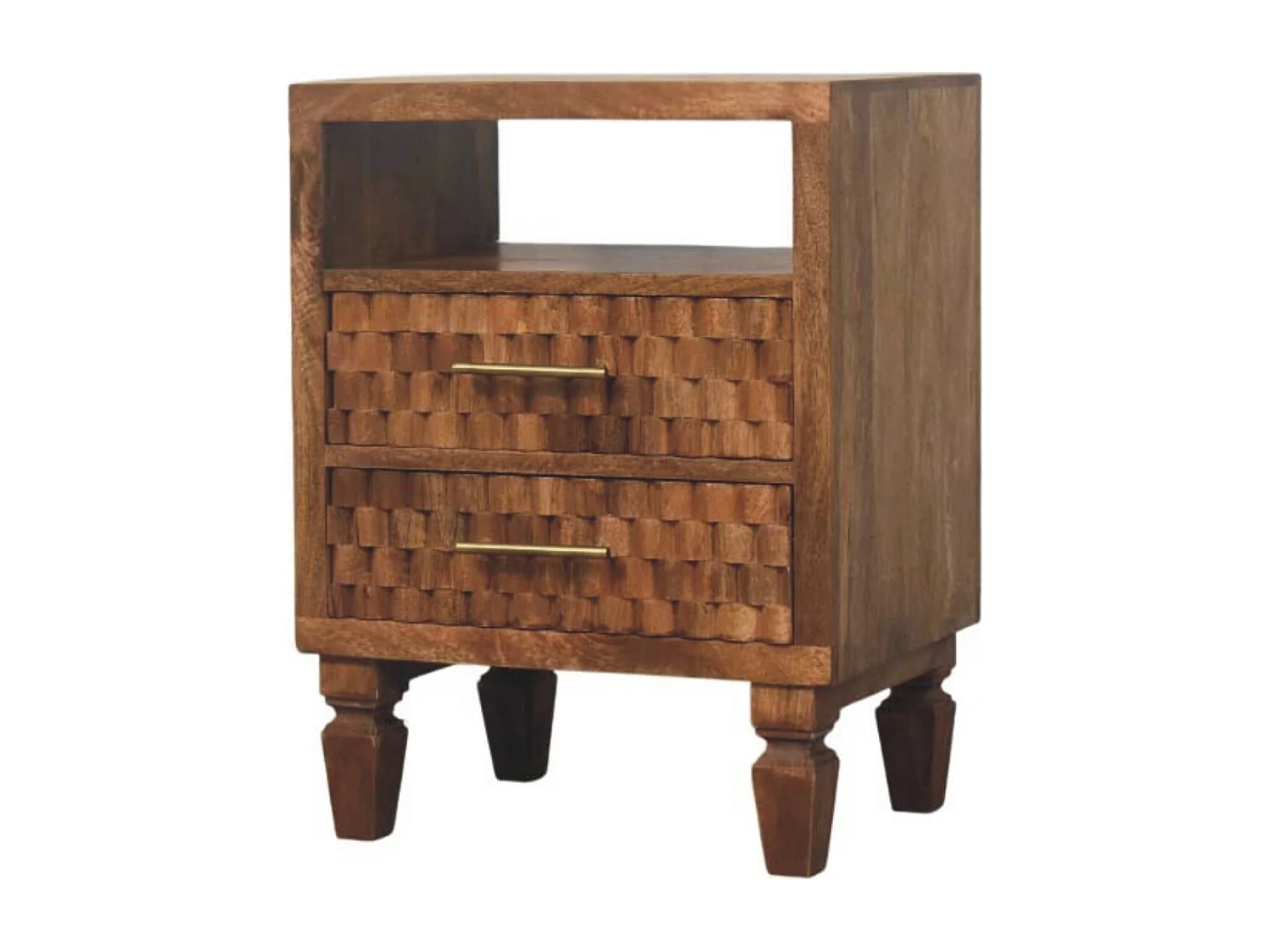 Artisan Furniture Massivholz Arno Nachttisch in Golden Teak