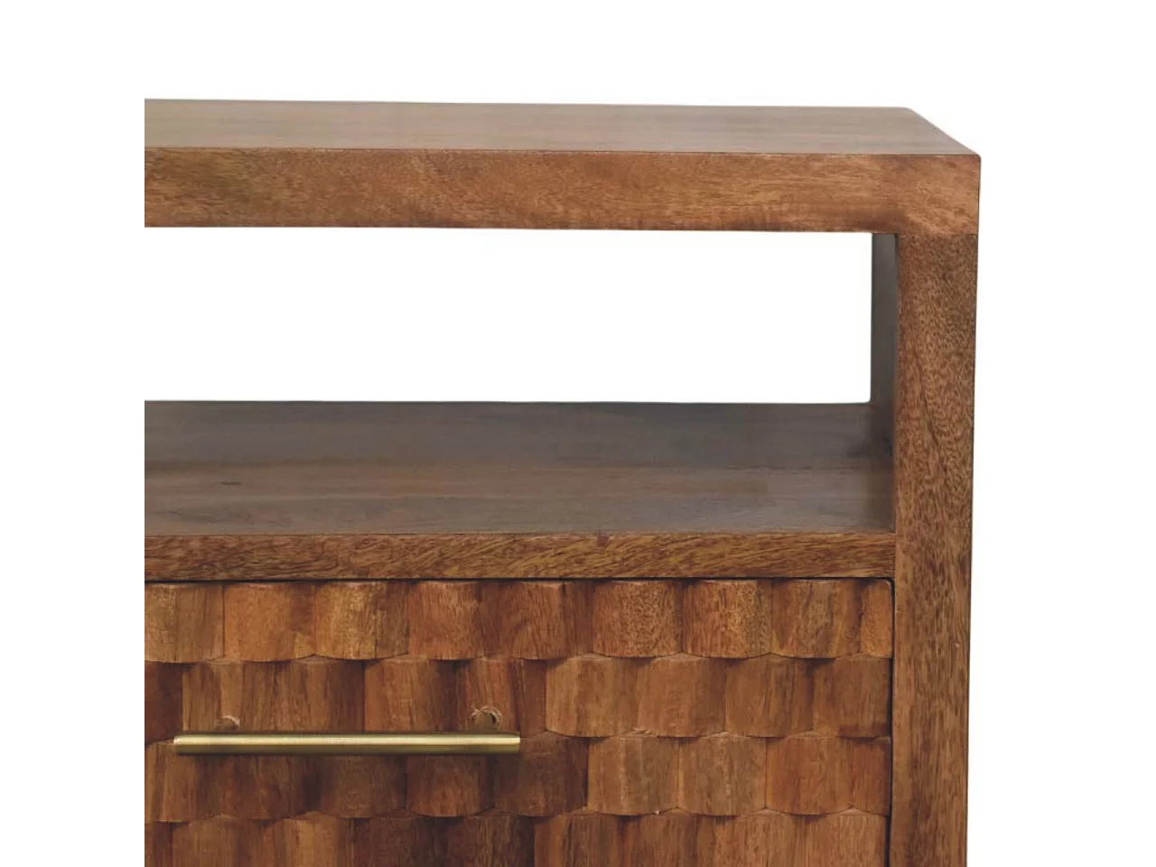 Artisan Furniture Lite drewno Szafka Nocna Arno w Odcieniu Złotego Tiku