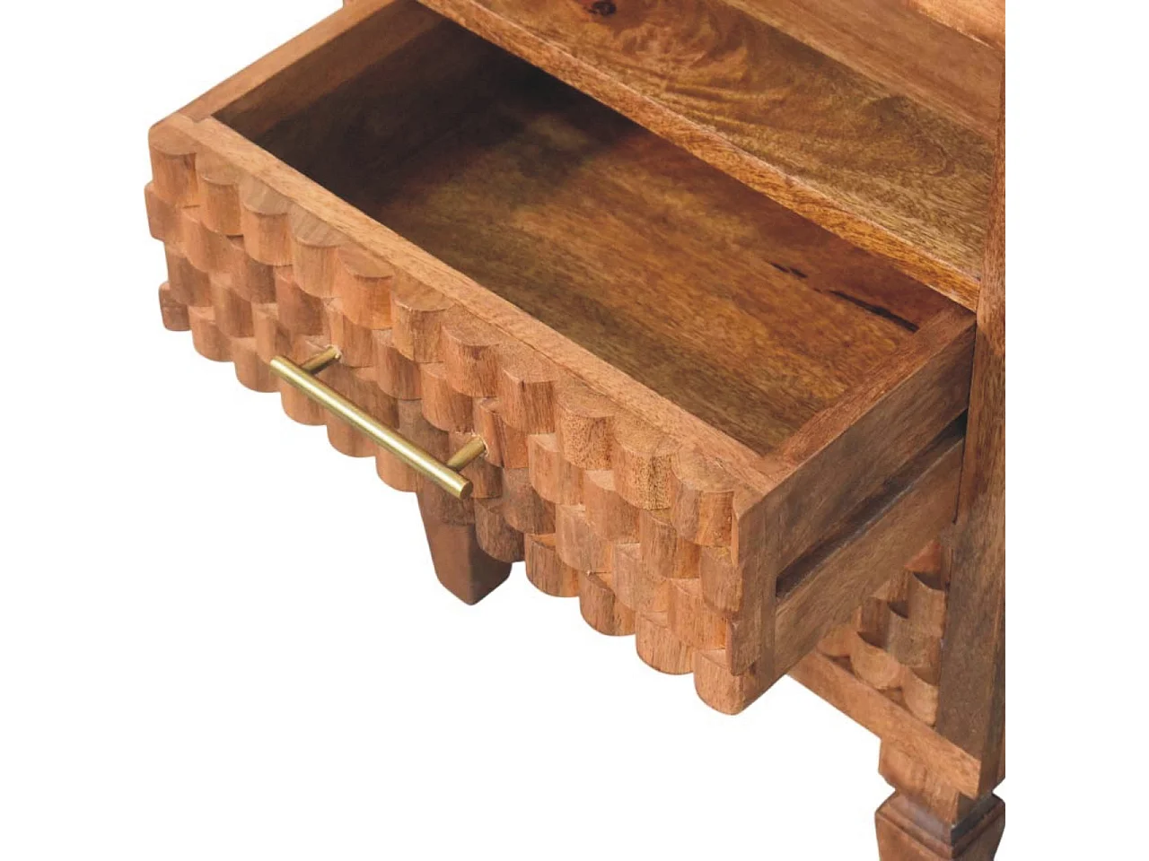 Artisan Furniture Lite drewno Szafka Nocna Arno w Odcieniu Złotego Tiku