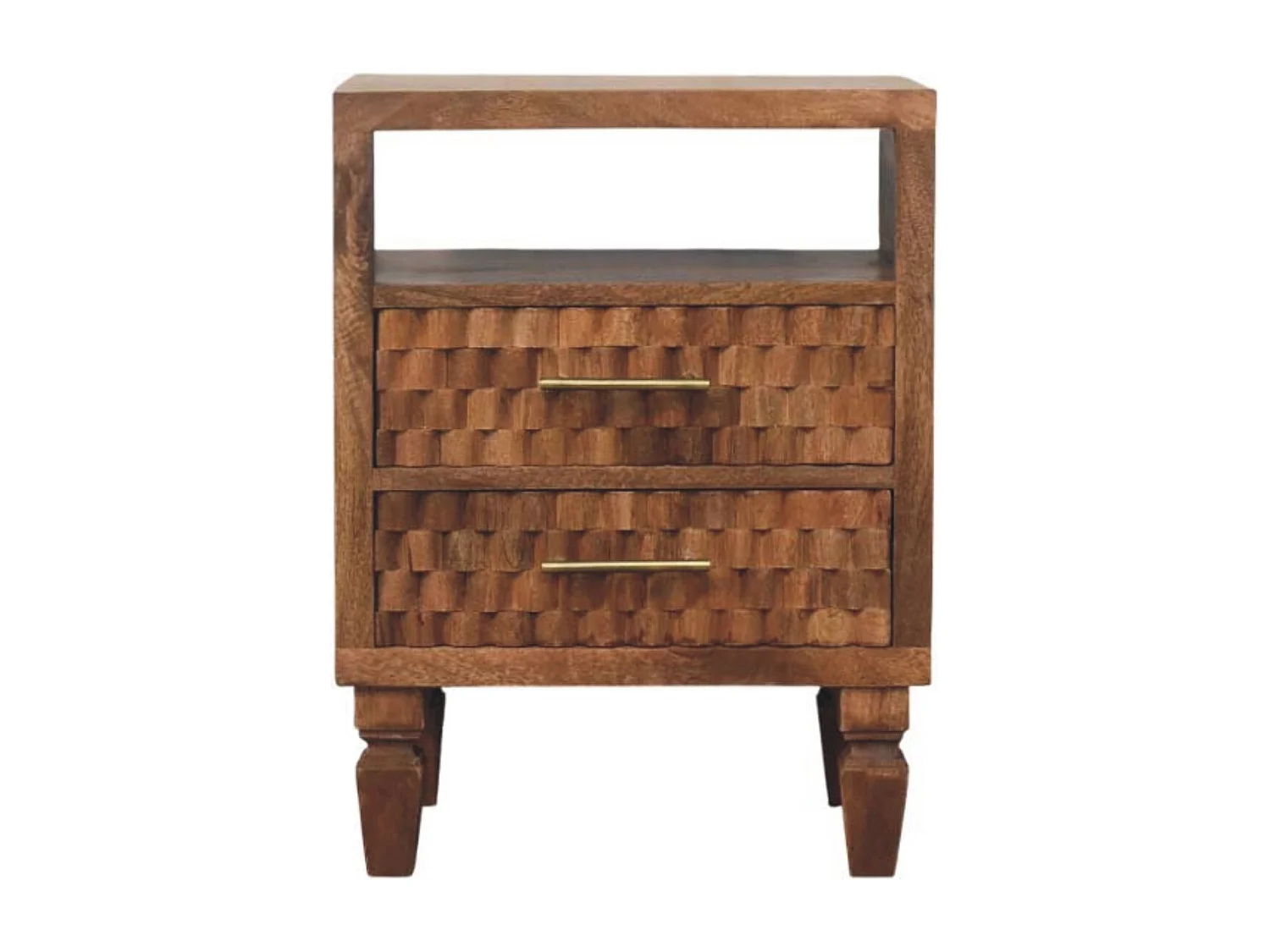 Artisan Furniture Bois massif Table de Chevet Arno en Teck Doré