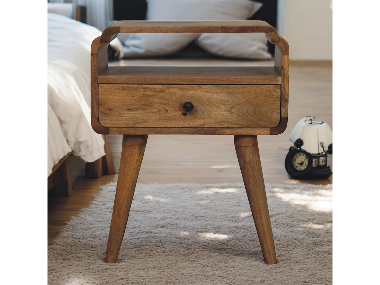 Artisan Furniture Massivholz Newton Oak-ähnlicher Nachttisch
