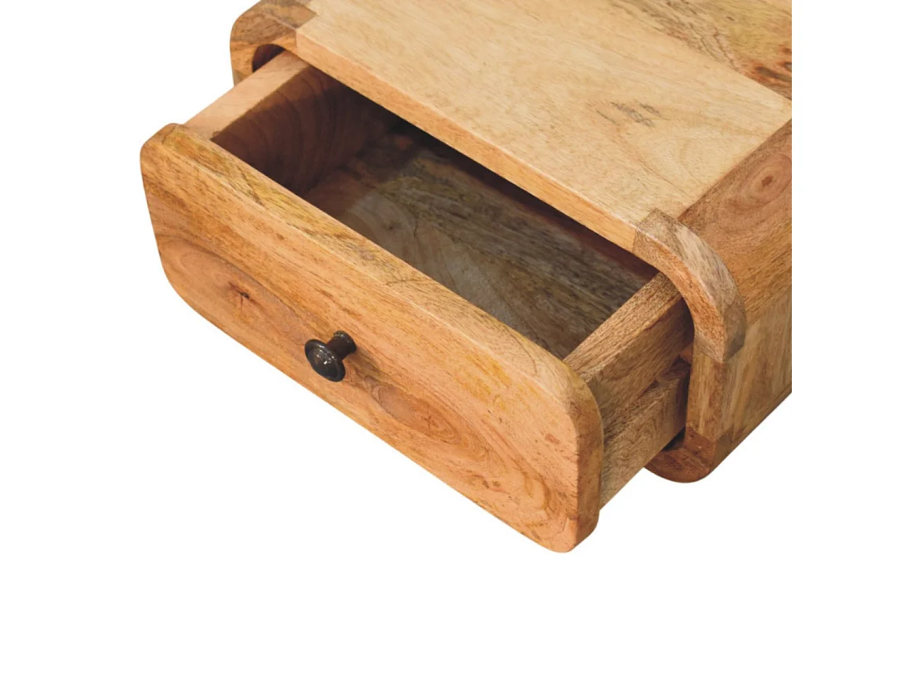 Artisan Furniture Massivholz Avora Mini Wand-Nachttisch aus Eiche mit 1 Schublade