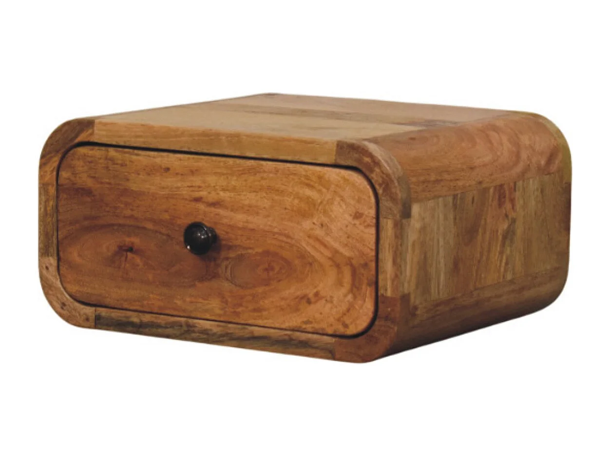 Table de chevet murale Avora Mini Artisan Furniture finition chêne, 1 tiroir