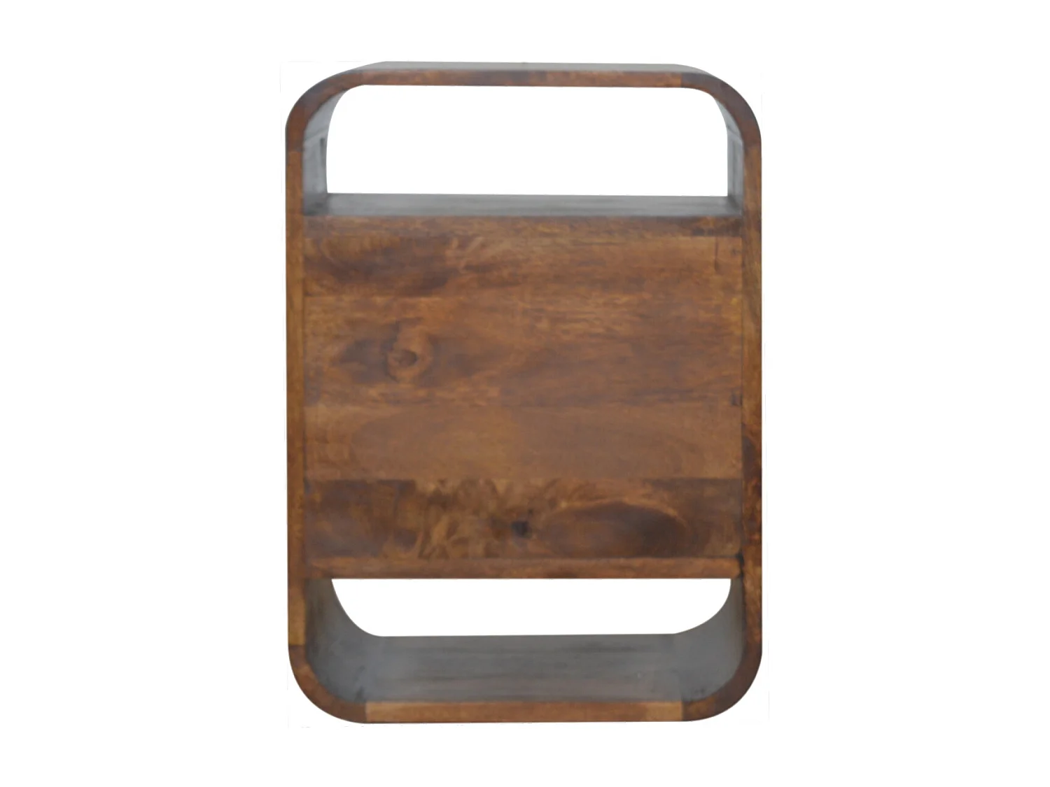 Artisan Furniture Massief hout Chestnut Curve nachtkastje met 2 lades