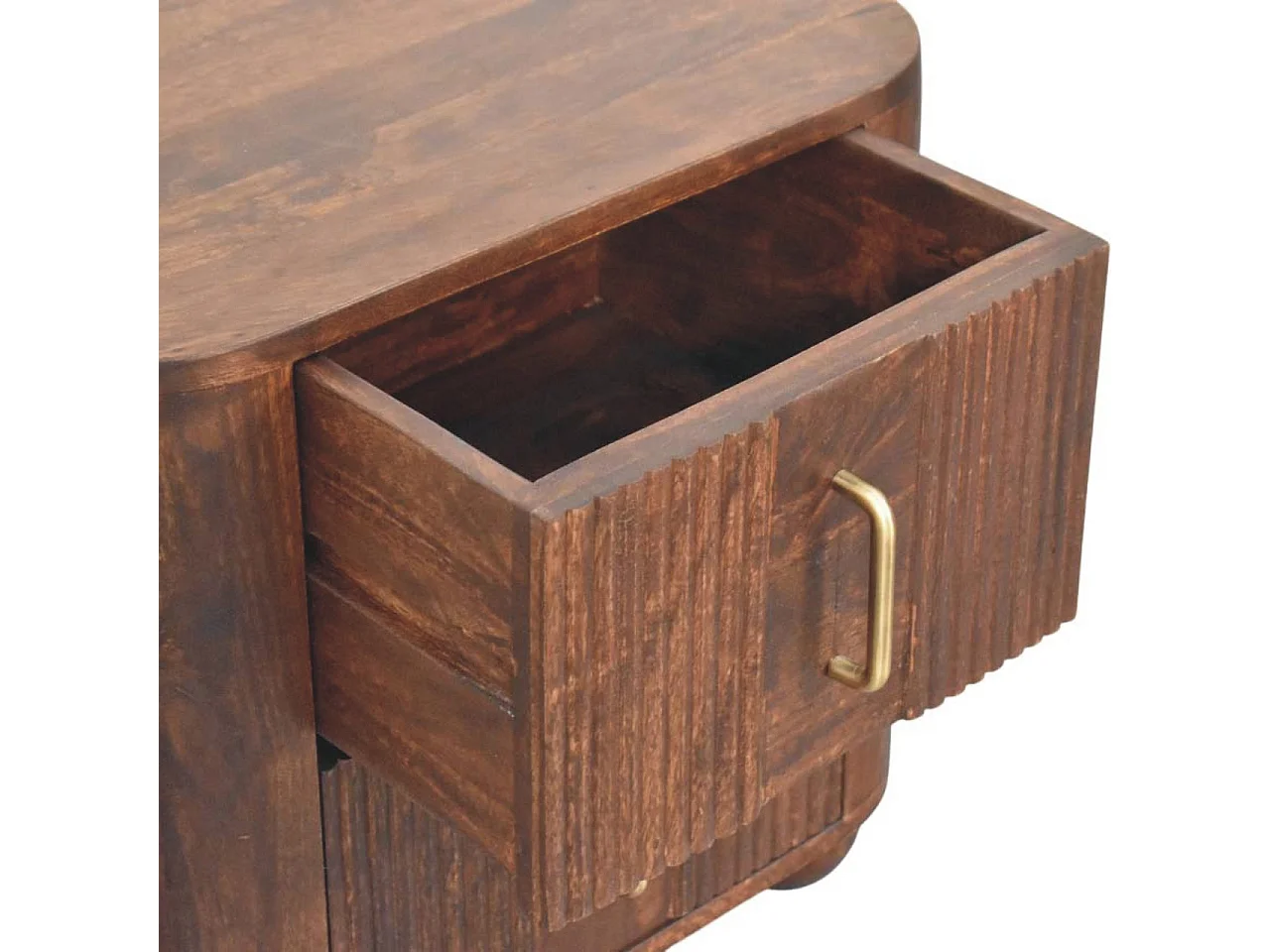 Artisan Furniture Massivholz Marlowe Nachttisch mit Riffelung