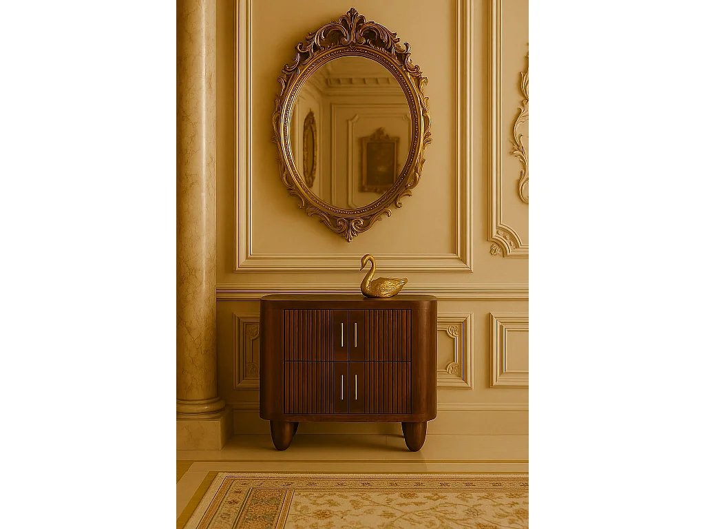 Artisan Furniture Massivholz Marlowe Nachttisch mit Riffelung