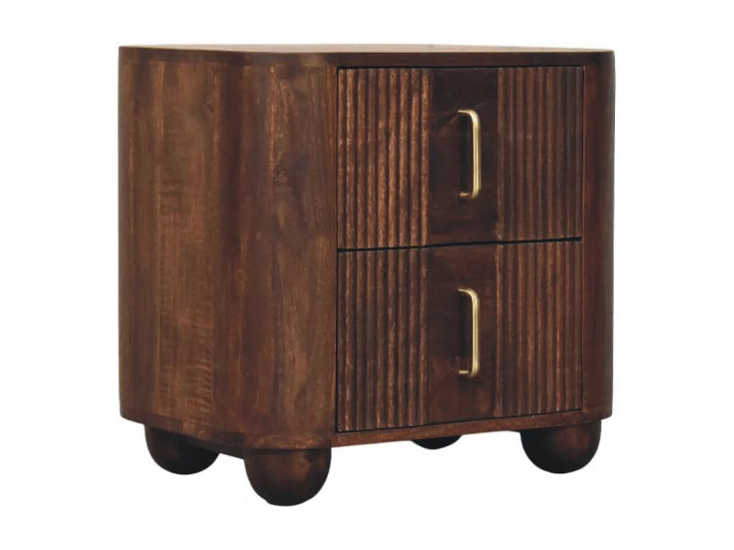 Artisan Furniture Bois massif Table de Nuit Striée Marlowe