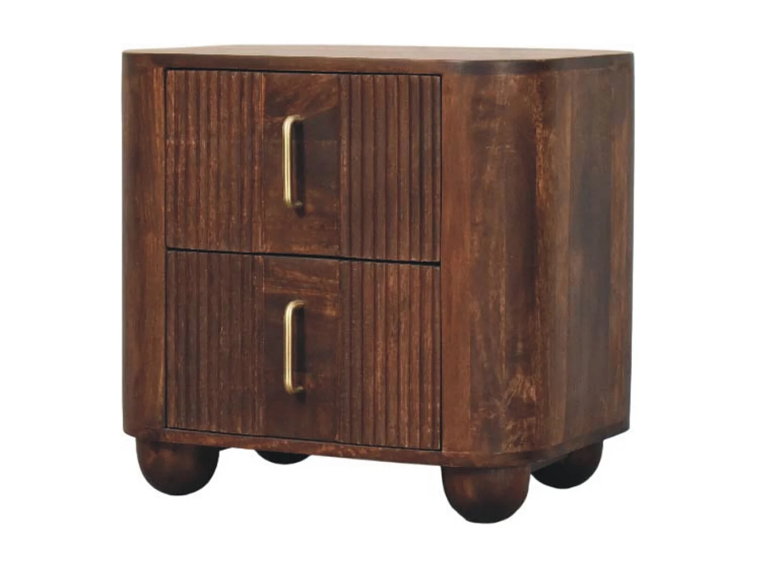 Artisan Furniture Bois massif Table de Nuit Striée Marlowe