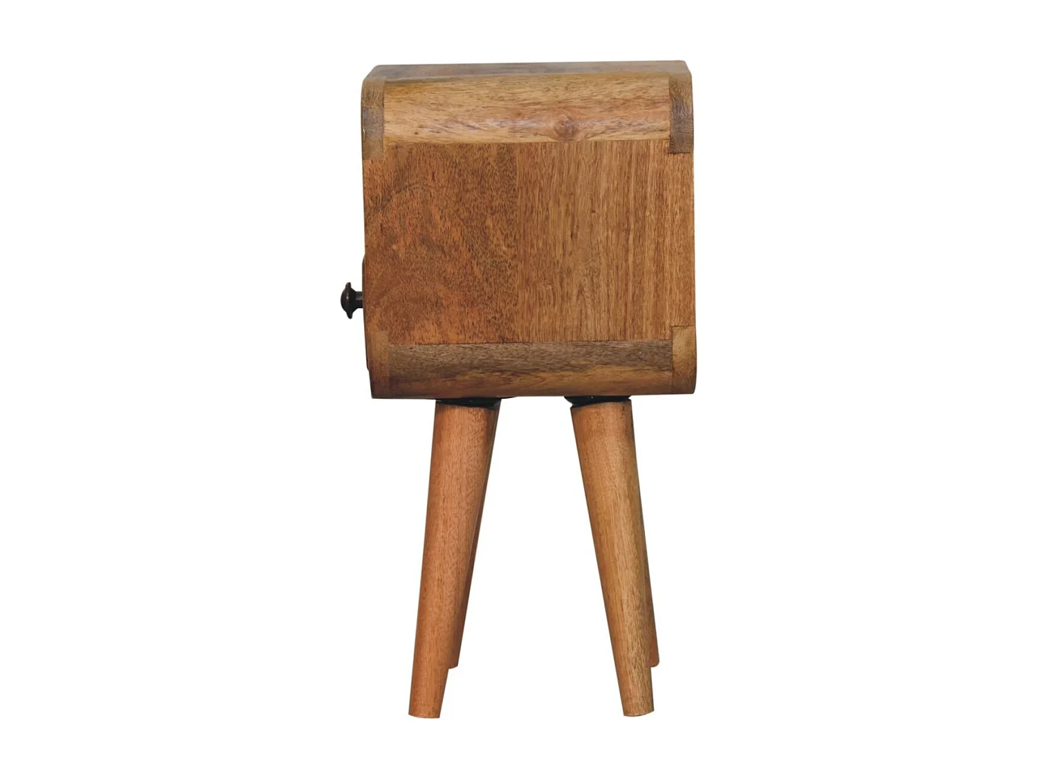 Artisan Furniture Massivholz Extra Mini Eiche Kurvenförmiges Bett mit offenem Fach