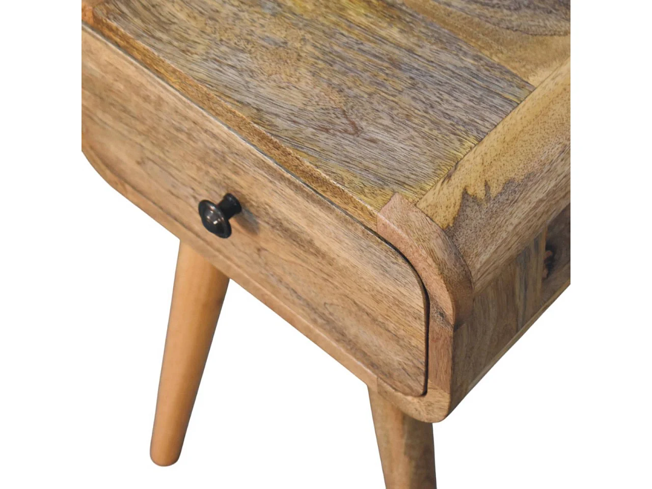 Artisan Furniture Massivholz Avora Mini-Nachttisch in Eiche-Optik mit 1 Schublade