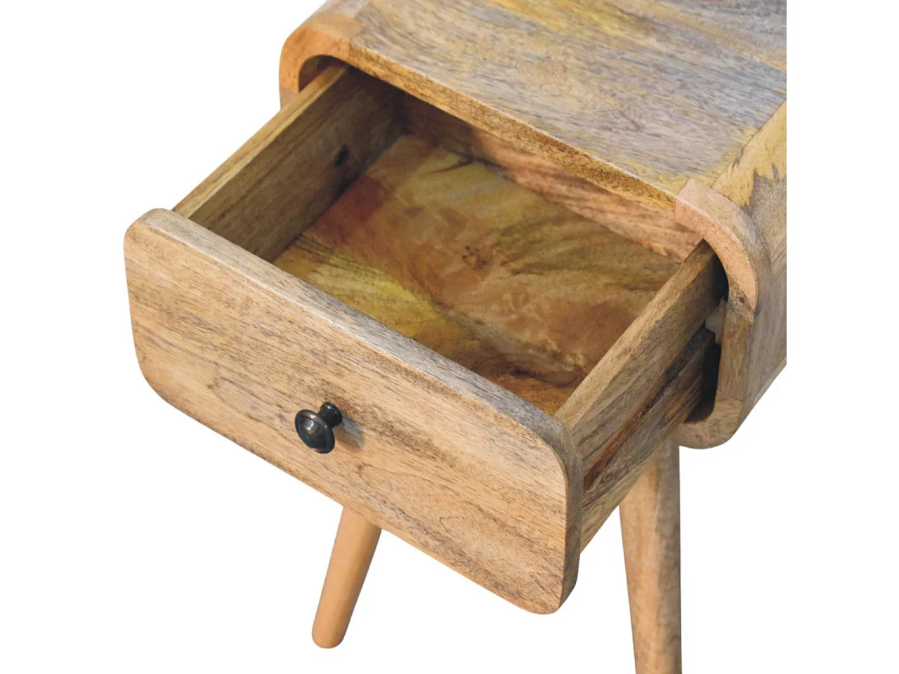 Artisan Furniture Massivholz Avora Mini-Nachttisch in Eiche-Optik mit 1 Schublade