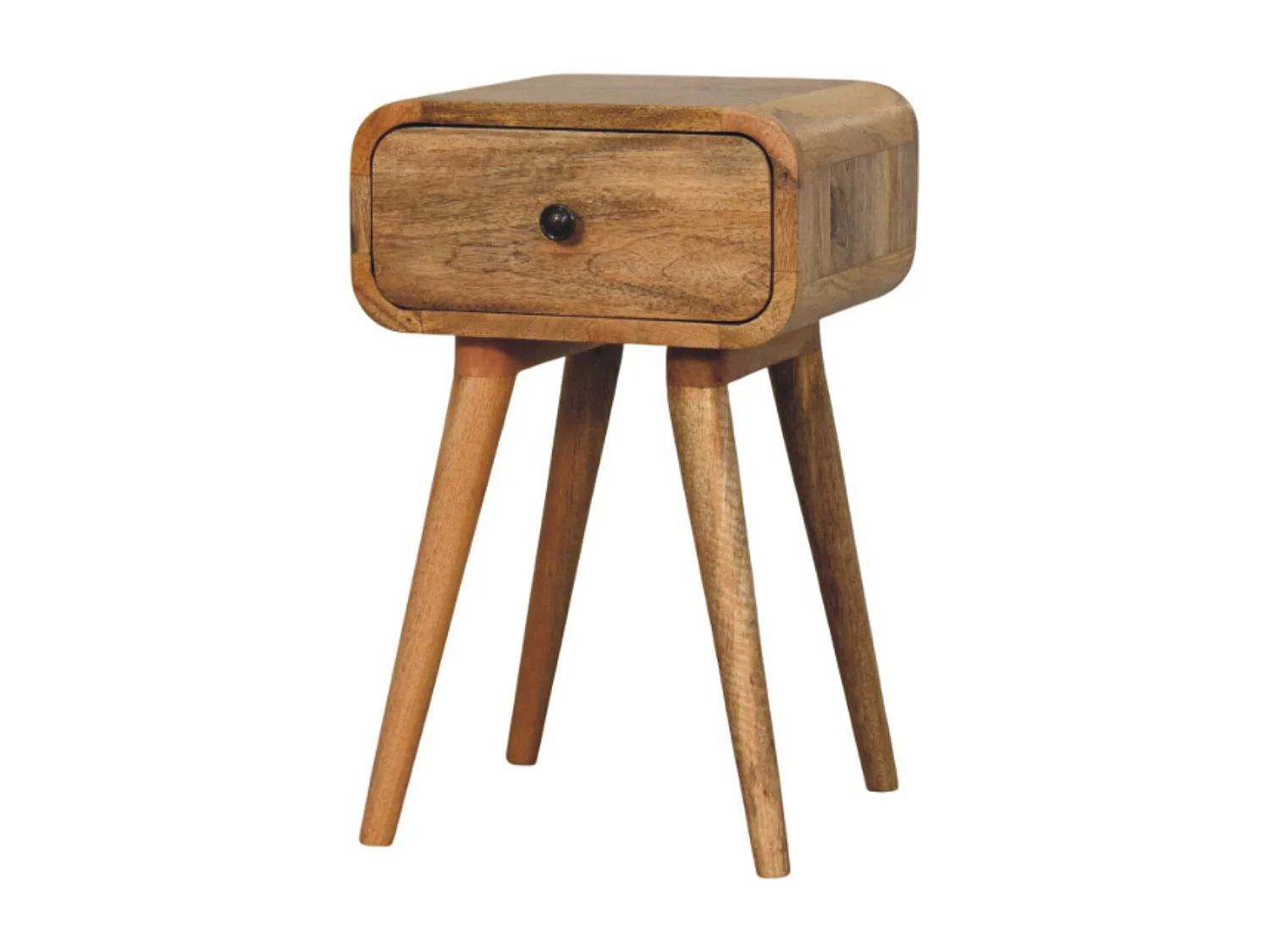 Artisan Furniture Bois massif Table de Nuit Mini Avora Finition Chêne Clair avec 1 Tiroir