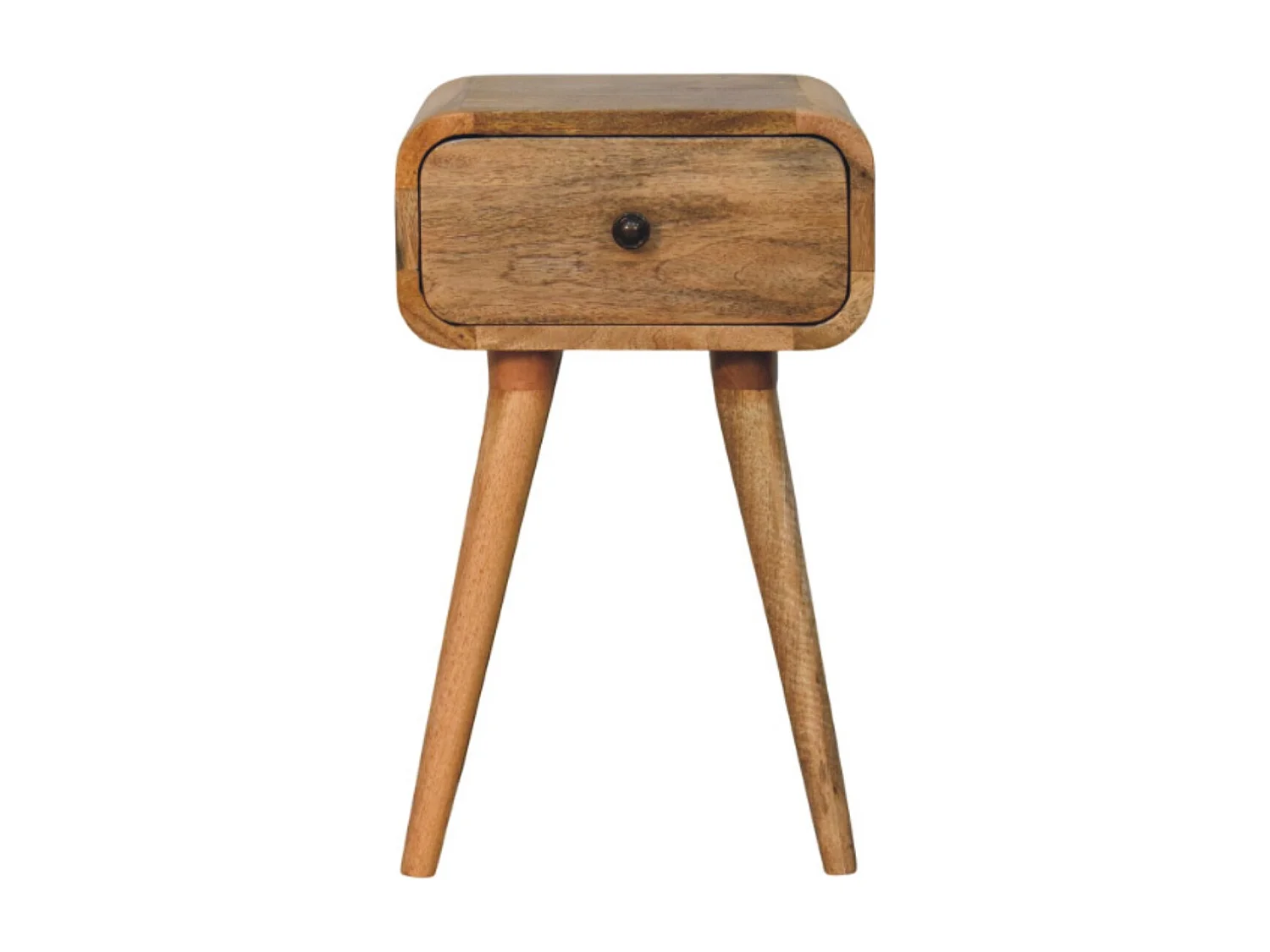 Artisan Furniture Bois massif Table de Nuit Mini Avora Finition Chêne Clair avec 1 Tiroir