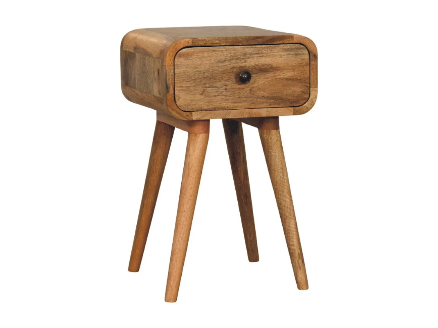 Artisan Furniture Bois massif Table de Nuit Mini Avora Finition Chêne Clair avec 1 Tiroir