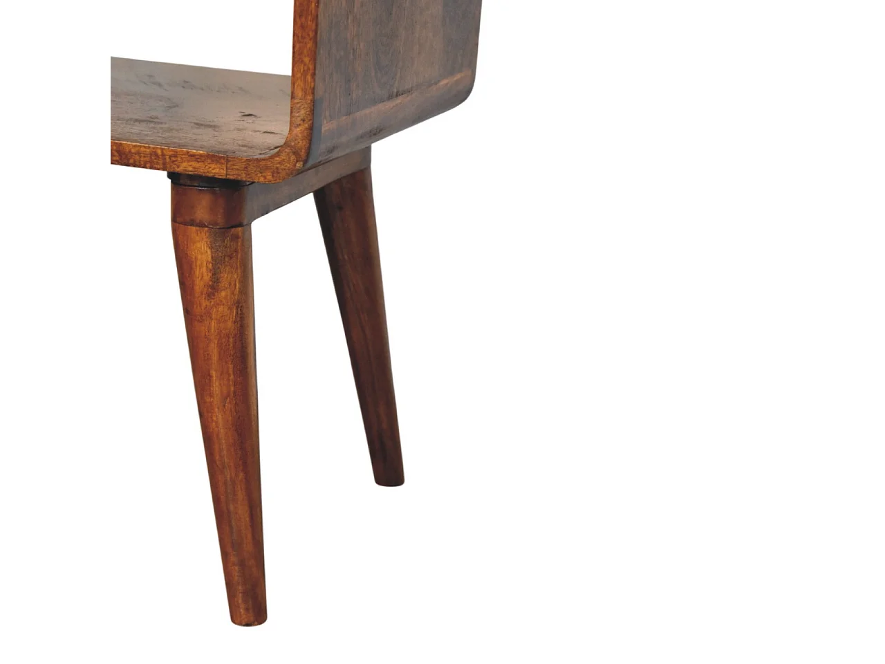 Artisan Furniture Bois massif Table de Nuit Avora en Châtaignier avec Tiroir et Niche Ouverte