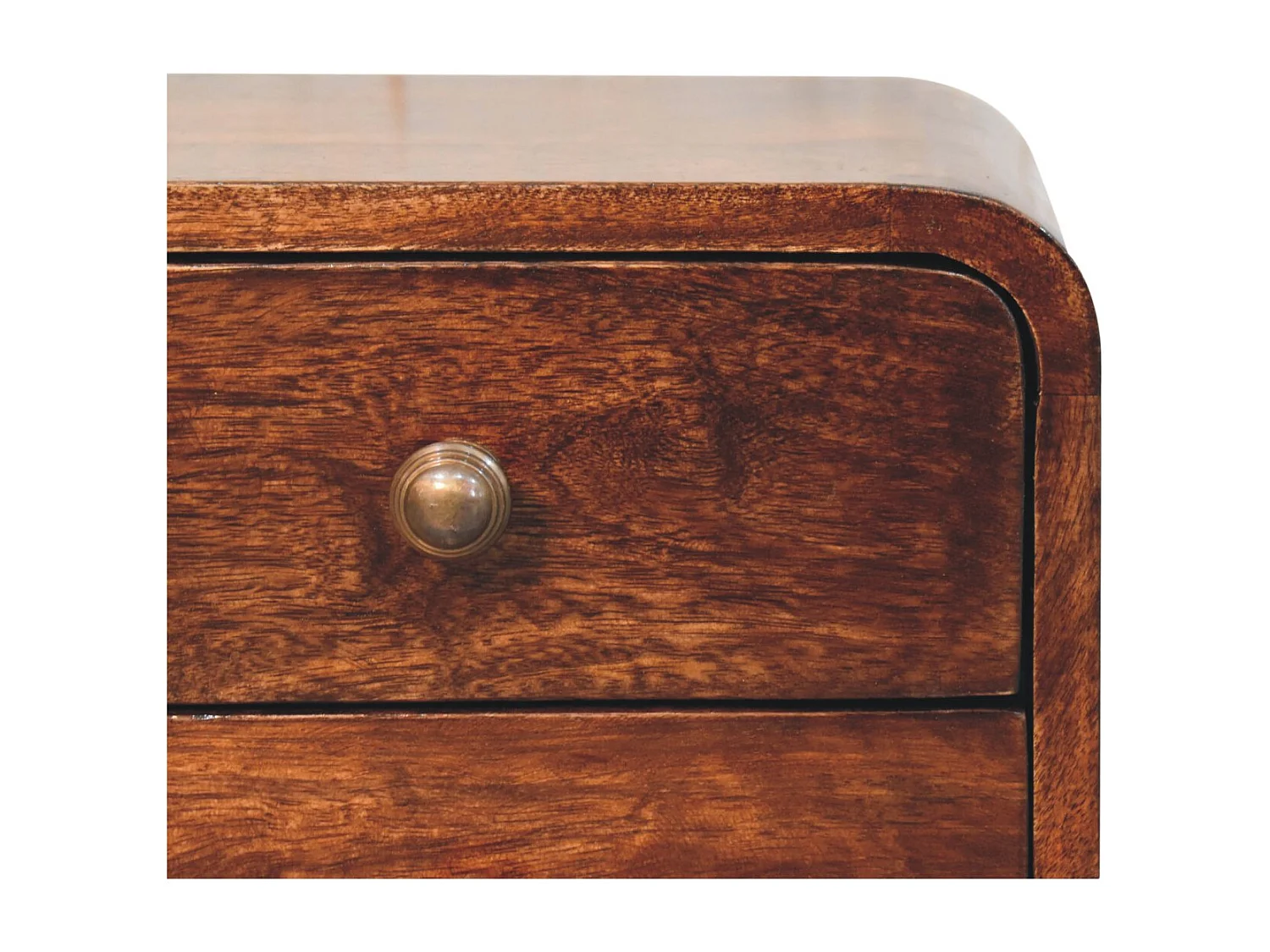 Artisan Furniture Massivholz Mini-Bett mit geschwungener Wandhalterung aus kalifornischem Walnussholz