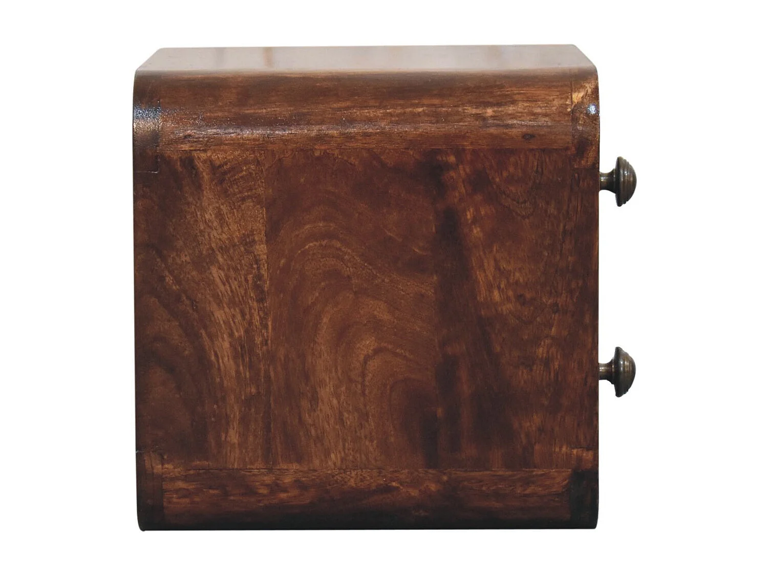 Artisan Furniture Bois massif Mini Table de Chevet Murale Courbée en Noyer Californien