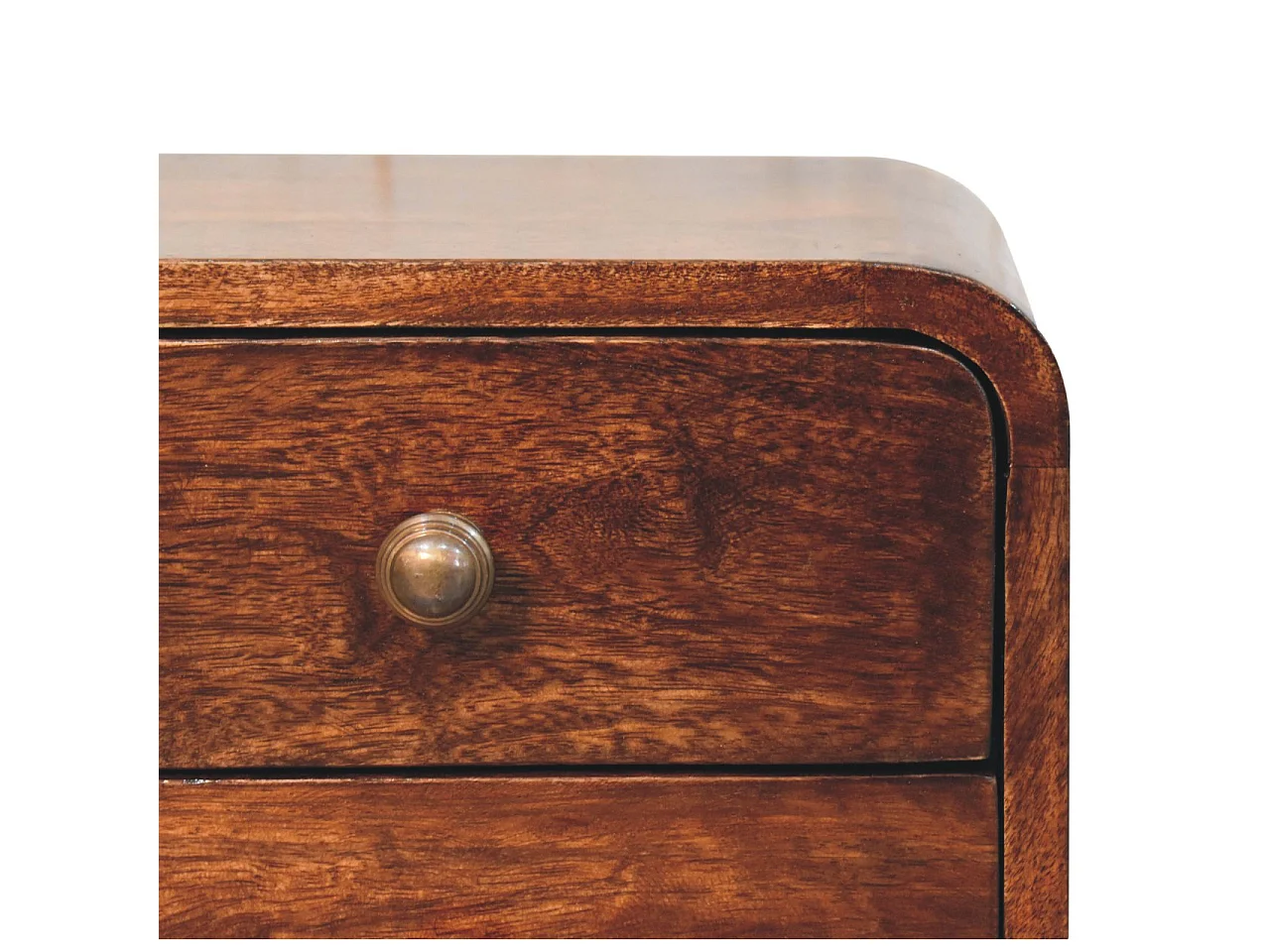 Artisan Furniture Massivholz Mini-Bett mit geschwungener Wandhalterung aus kalifornischem Walnussholz