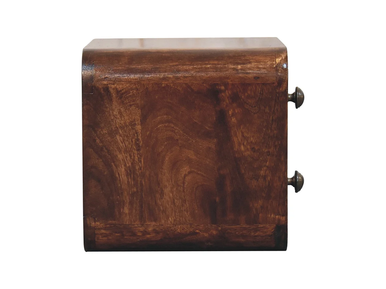 Artisan Furniture Massivholz Mini-Bett mit geschwungener Wandhalterung aus kalifornischem Walnussholz