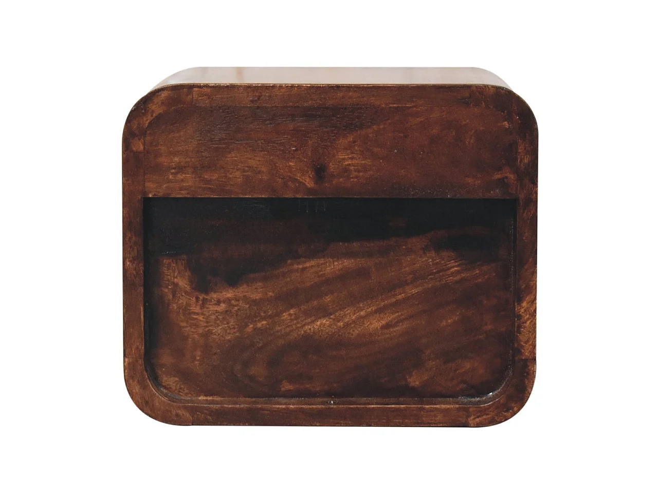 Artisan Furniture Massivholz Mini-Bett mit geschwungener Wandhalterung aus kalifornischem Walnussholz