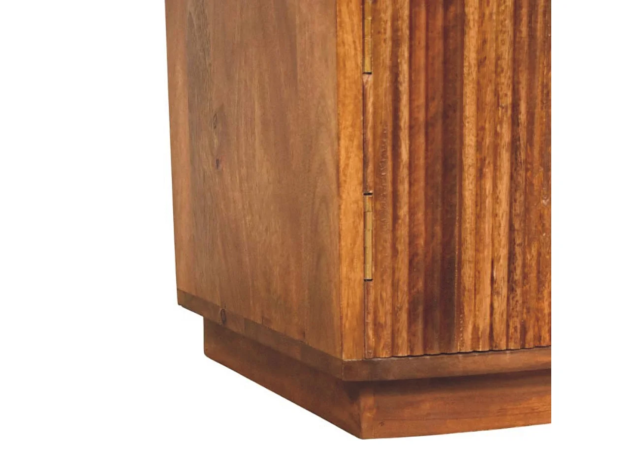 Artisan Furniture Massivholz Nachttisch mit geschwungenen Rippen und Schublade