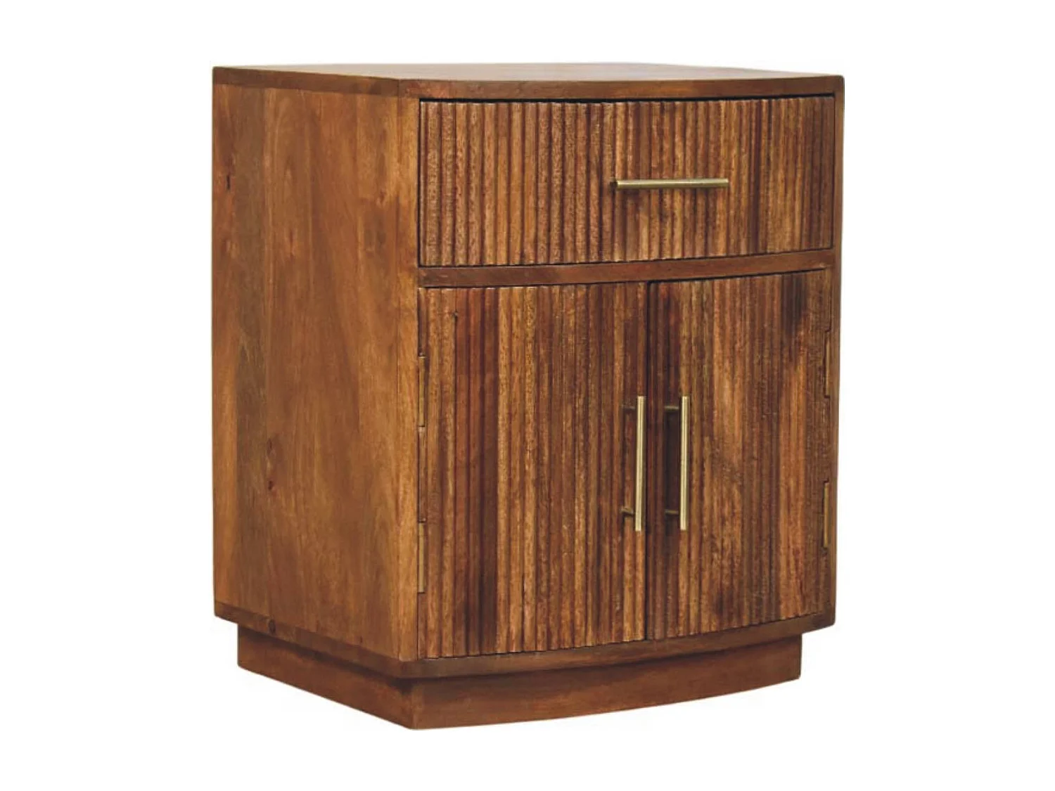 Artisan Furniture Lite drewno Szafka Nocna z Zaokrąglonymi Żłobieniami i Szufladą