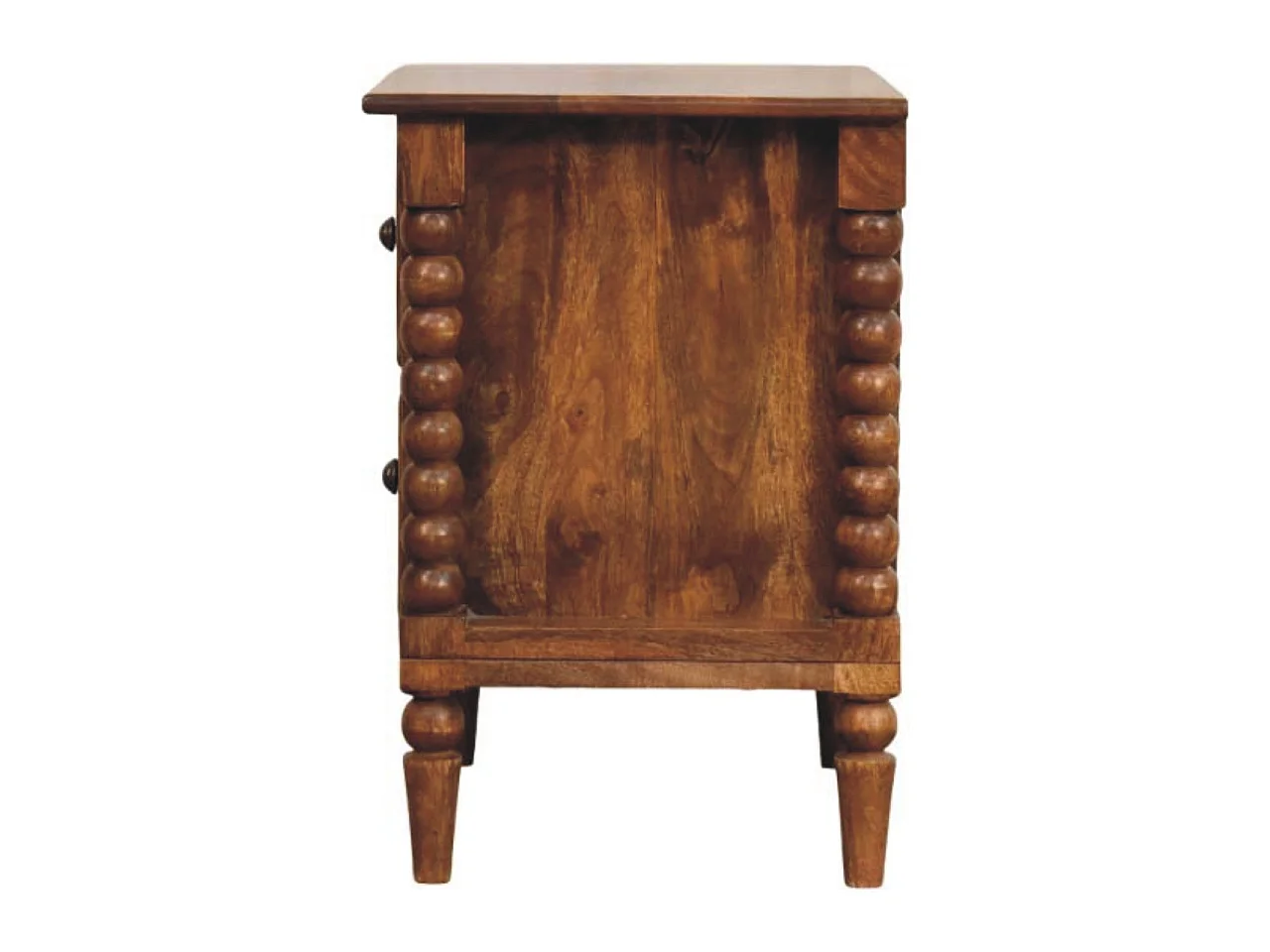 Artisan Furniture Massivholz Spindelfuß-Nachttisch aus bernsteinfarbener Eiche