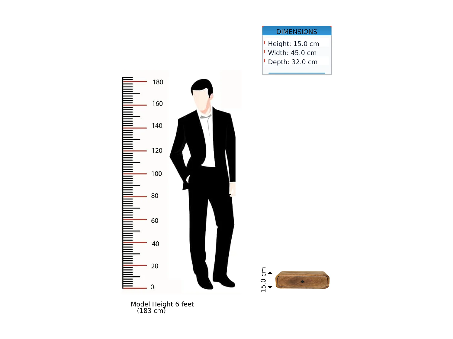 Artisan Furniture Bois massif Table de Nuit Murale Avora Finition Chêne Clair avec 1 Tiroir