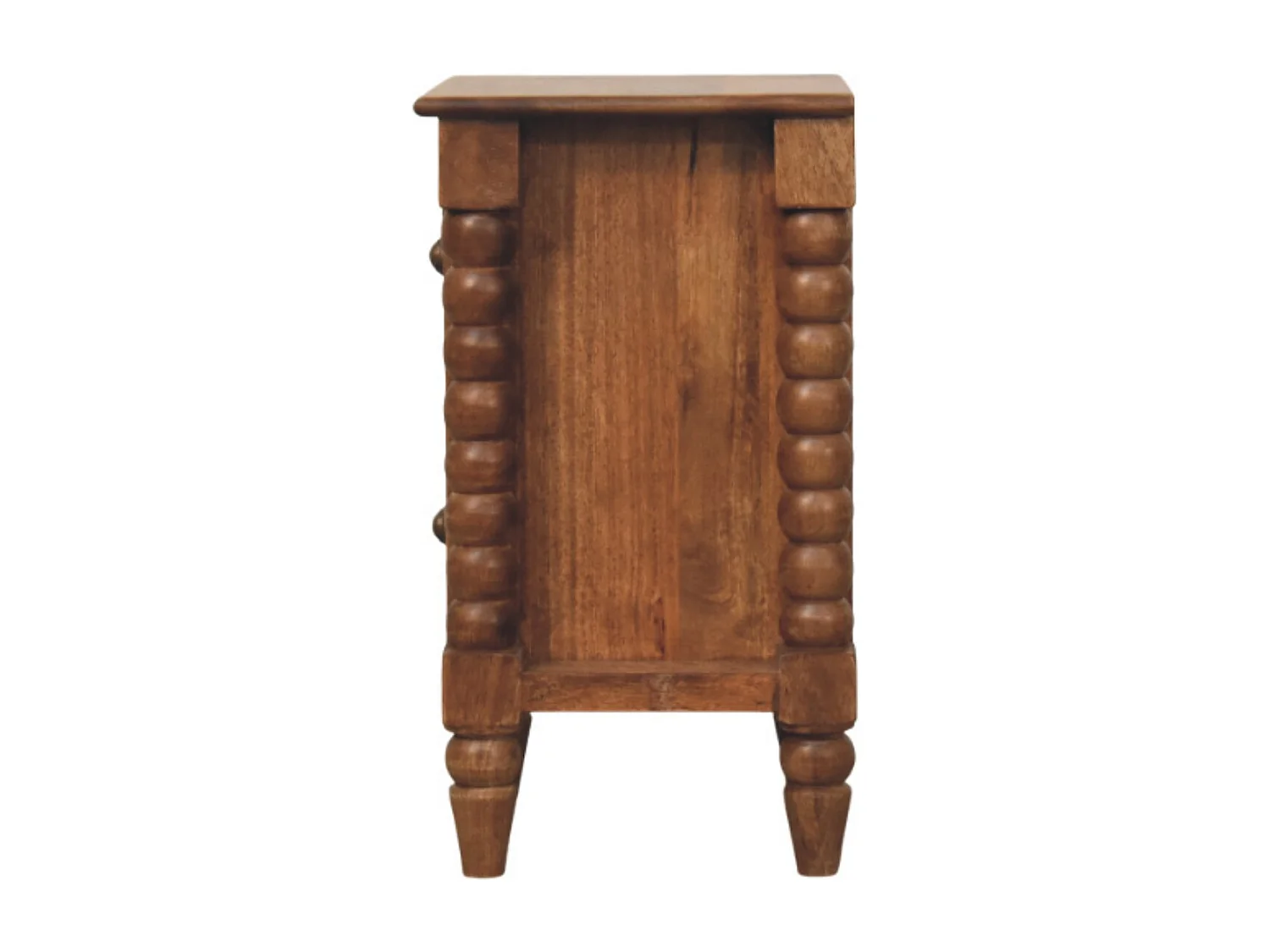 Artisan Furniture Massivholz Nachttisch Barley Twist mit 2 Schubladen