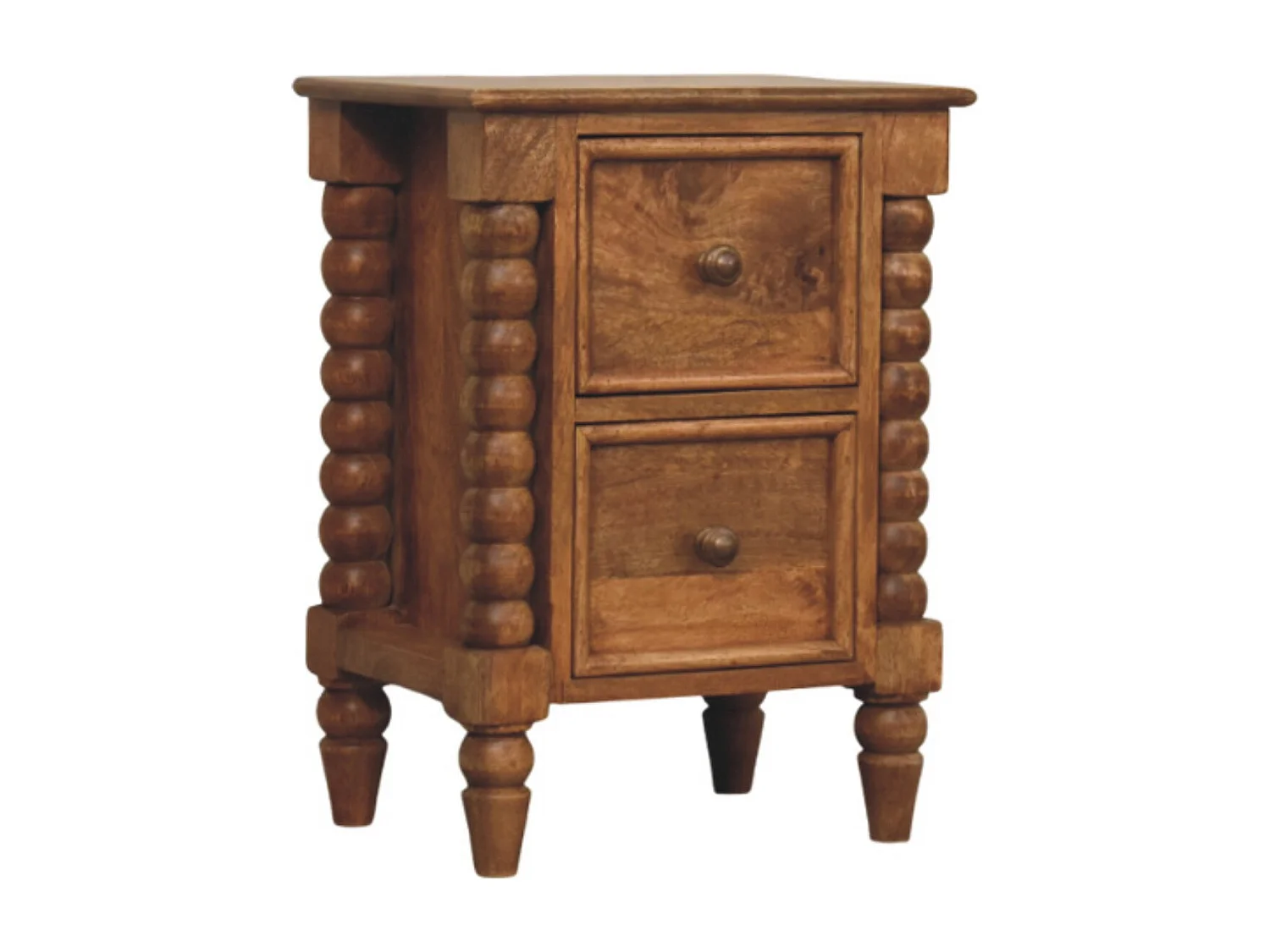 Artisan Furniture Lite drewno Szafka Nocna Barley Twist z 2 Szufladami