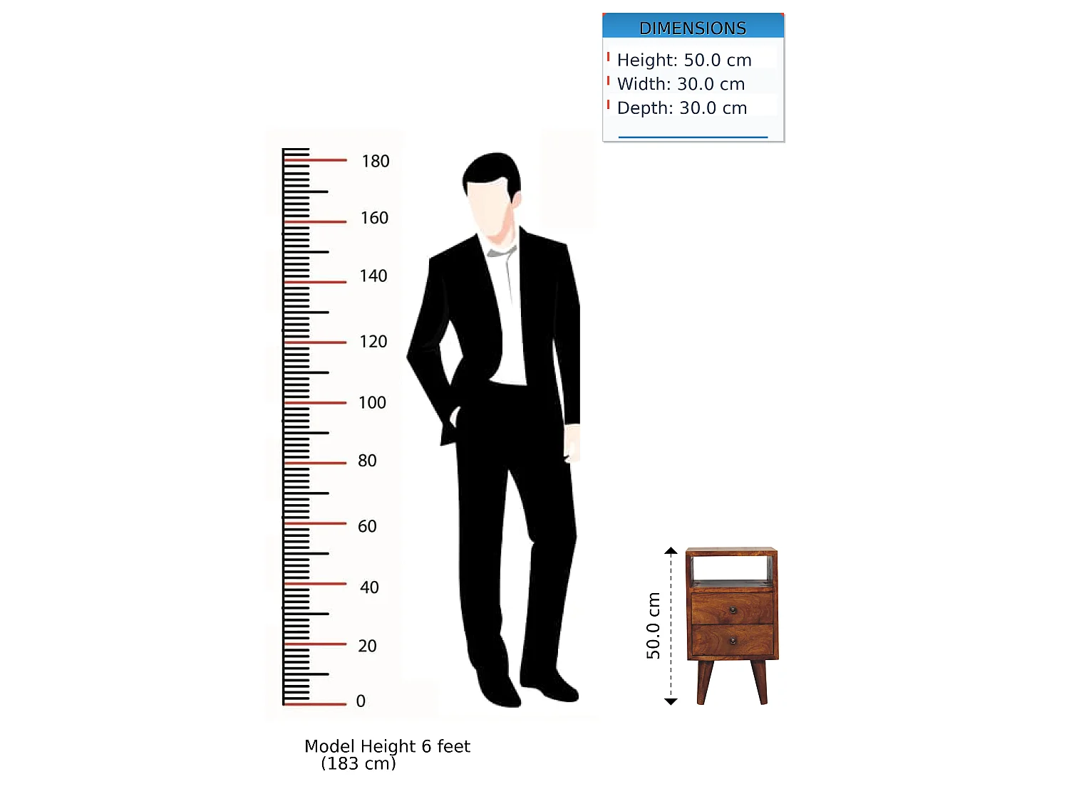 Artisan Furniture Legno massello Mini Classic Comò Castagna